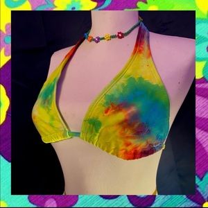 Vintage Opi Tie Dye Bikini Halter Top